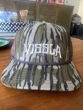 VISSLA Olive and Black Camo Trucker Hat